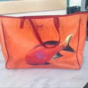 Anya Hindmarch fish tote in orange